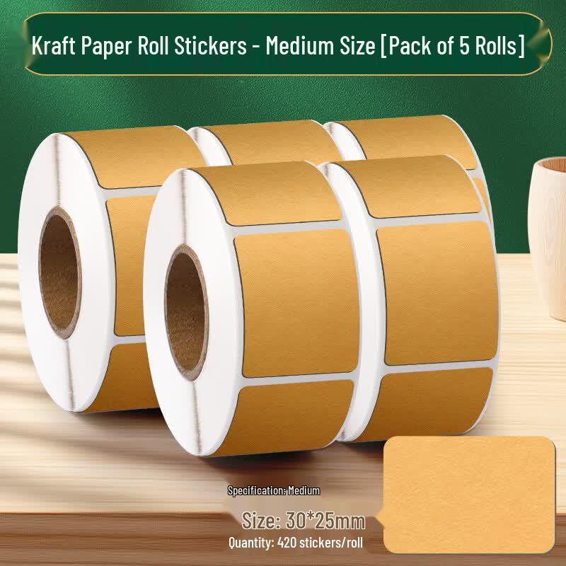Kraft Paper Writeable Sticky Labels