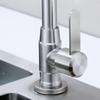Brushed Stainless Steel Single Cold Kitchen Faucet