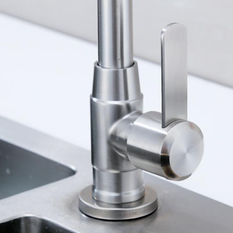 Brushed Stainless Steel Single Cold Kitchen Faucet
