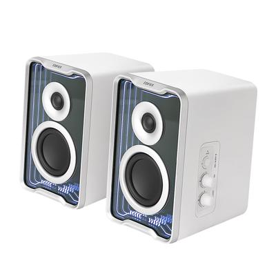 Edifier QR30 Bluetooth PC RGB-Anschluss Dedizierter Weißer Lautsprecher, 5.4 Lautsprecher, Kompakt, 30W, Multi-Point-Verbindung, 63Hz-20kHz, Leicht, 3-Wege