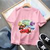 Hett 2026 Sommar Barn T-shirt Kortärmad Topp Tecknade Bilar Pixar Blixten McQueen Tryckt Pojkkläder Baby Toppar