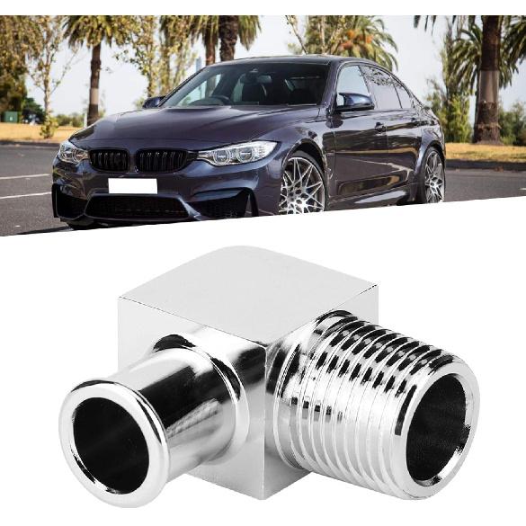 Heater Hose Connector, Heater Hose Fitting, Aluminum Alloy Heater Hose Fitting 90 Degree Connector 1/2in NPT to 5/8in Hose Barb