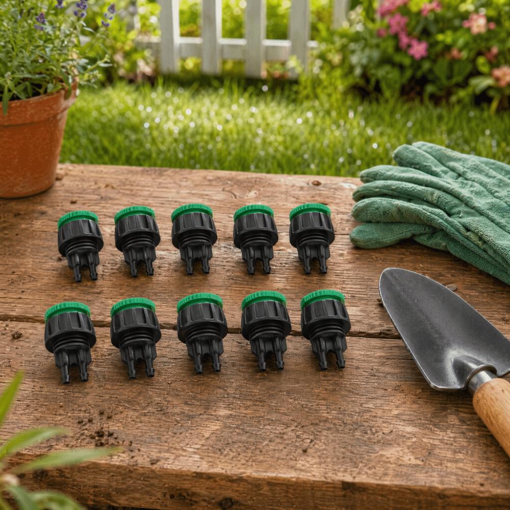 10Pcs Black and Green Garden Hose Quick Connector ABS Garden Tap Adapter  Garden Watering