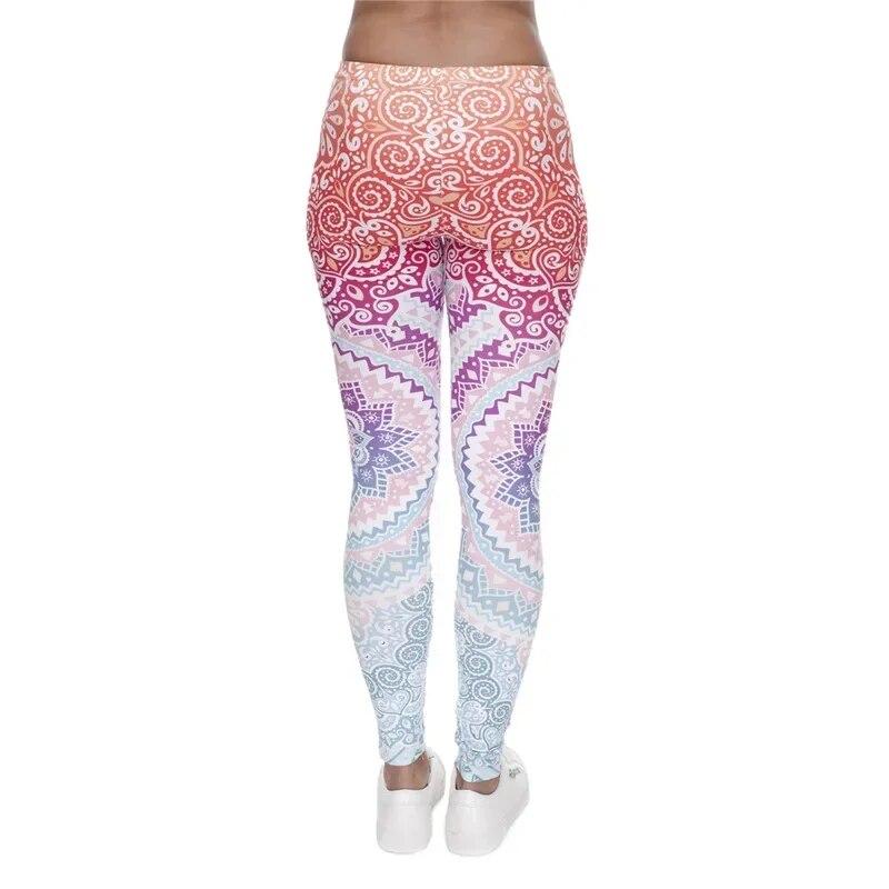 Sexy Women Sporty Legging Printing Fitness Sportswear Fashion Slim High Waist Gym Woman Pants Yoga Clothing Trousers 29650