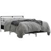 Bed Frame Black 140 x 200 cm Particleboard and Metal