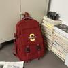 School bag male college student large capacity high school junior high school student backpack trendy flip tooling couple backpack
