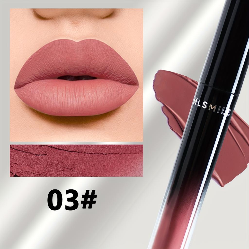 Velvet Matte Vloeibare Lipstick Hoog Pigment Snel Drogende Lipkleur 24-uurs Waterproof Langdurige Lipverzorging Gemengde Bessentonen Lipgloss