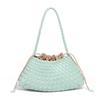 Borsa a tracolla coreana vera tessuta a mano da donna, nuova, versatile, portatile, a spalla, con lettere, borsa a mano, borsa da donna