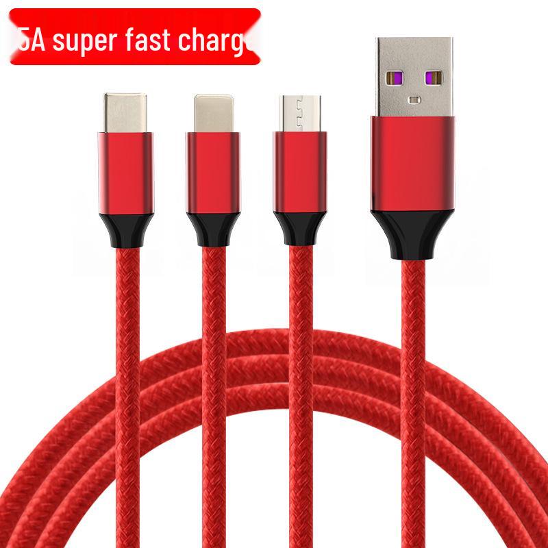 120W JIKE 3-in-1 Fast Charging Cable for Huawei, Android, & Apple Devices