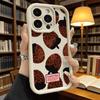 Leopard Print Strawberry Soft TPU Phone Case for iPhone 17 16 15 14 13 12 11 Pro Max Plus Shockproof Anti-Slip Cover