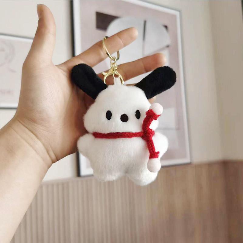 Adorable Sanrio Pochacco Plush Keychain Cute Backpack Charm For Girls Keychain