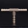 3 Way Hose Joiner, Brass T Piece 3 Way Fuel Hose Joiner Connector Barbed Hose Fittings For Compressed Air (6mm)