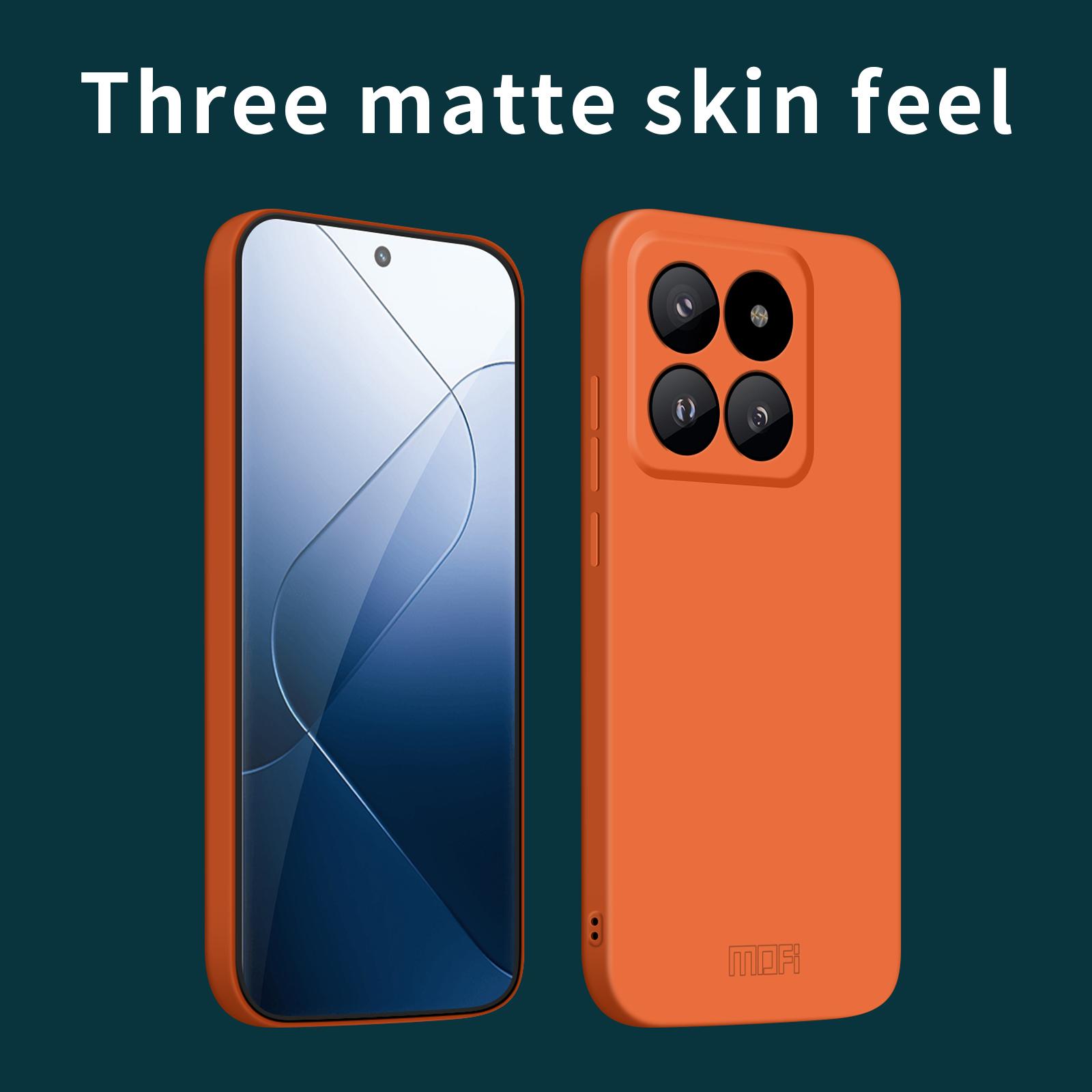 

MOFI JK Qin Series For Xiaomi 14 Pro Phone Case TPU+Acrylic Soft Skin-touch Cover Green
