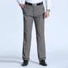 Spring and Summer New Half Polyester Half Cotton Middle-aged Men's Casual Trousers Loose Straight Business Men's Trousers