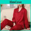 Silk Pajama Set For Women Spring Summer Light Breathable Lounge Sleepwear For Home Use