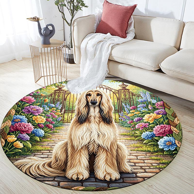 Textile Fabric Animals,Round Area Rug,Carpet Rug for Living Room Bedroom Sofa Playroom Decor,Non-slip Floor Mat