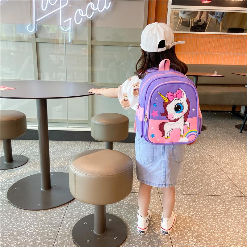 Kindergarten Small And Medium Class Baby Schoolbag Cartoon Cute Pony Boys And Girls Backpack Children'S Backpack