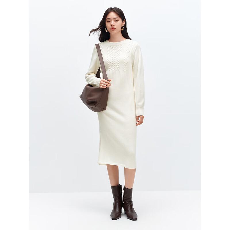 

Женское платье макси PEACEBIRD с круглым вырезом и 3D-трикотажем «косичка» S