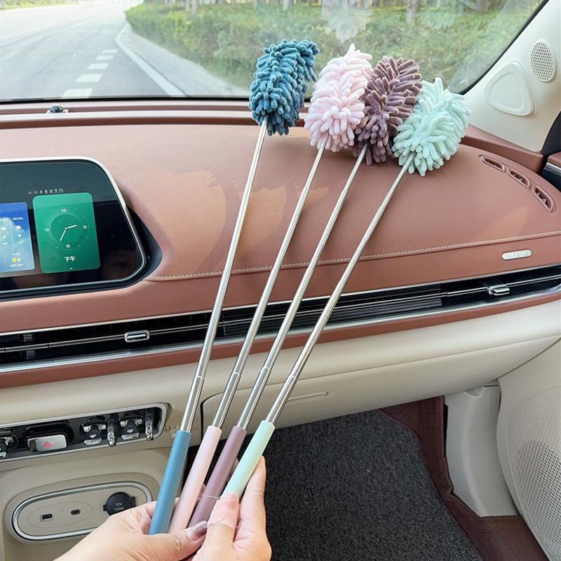 SEAMETAL Extendable Handle Telescopic Dust Brush Cobweb Brush Catcher Mites Gap Dust Car Home Cleaning Tools