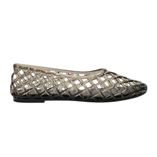 Where's That From Womens/Ladies Clear Jelly Ballet Flats