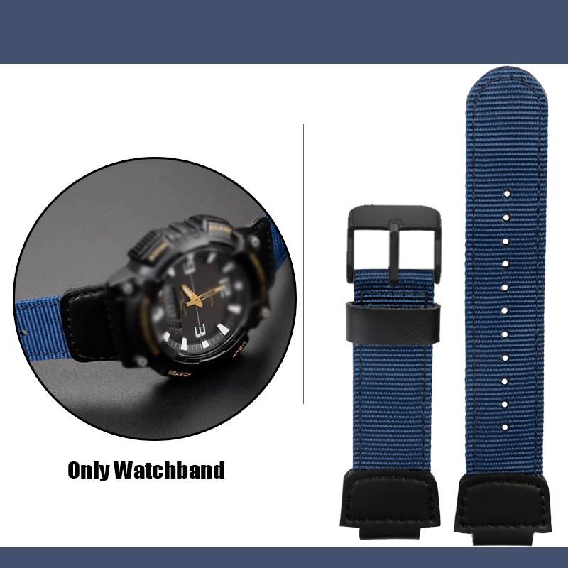

Для Casio нейлоновий ремінець W-735H AE-1200WH SGW-300/400H/500H AQ-S810W AE-1000/1300 MRW-200H Вигнутий 16 18мм Полотно Силікон Ремінець для годинника 16mm