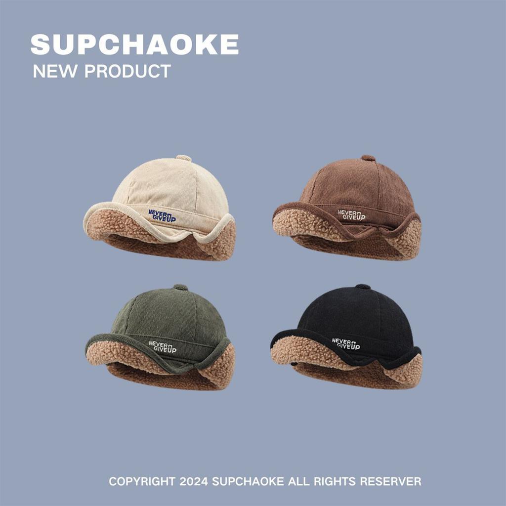 Thickened Plush Winter Thermal Cap Thickened Windproof Earflap Design Winter Hats for Skiing Fishing Camping