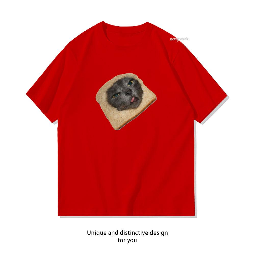 

Bread Cat funny Adult TShirt woman man Casual cotton graphic t shirts Creative streetwear Classic Oneck shirt S