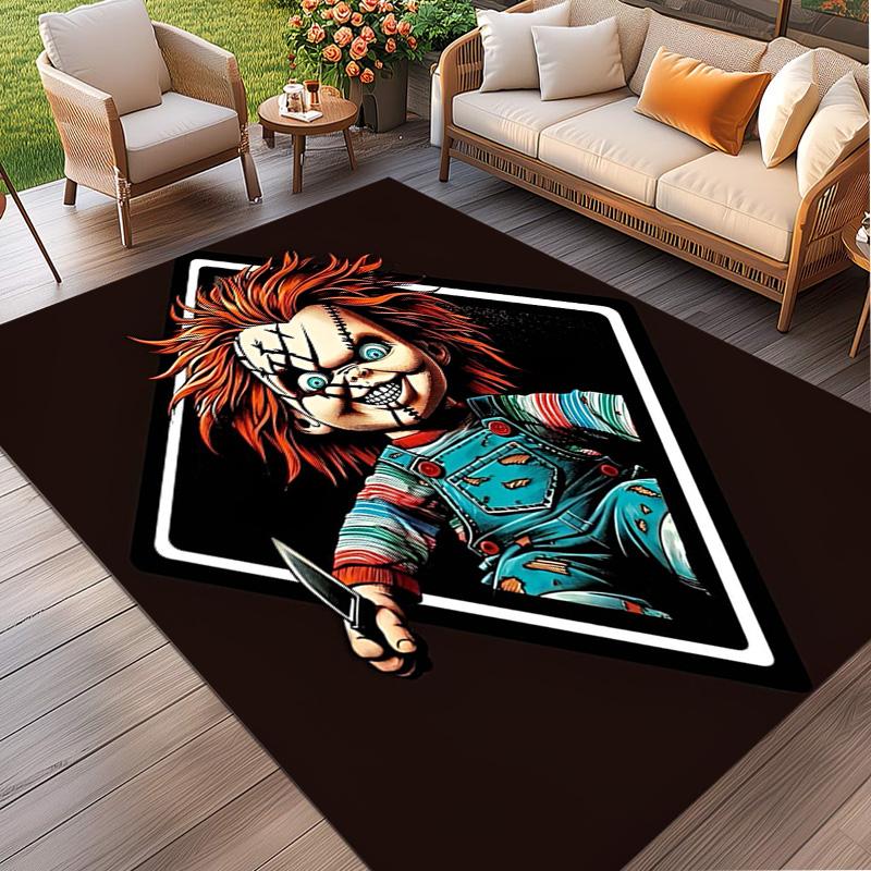 Bride of Chucky Print Rug, Washable Floor Carpet, For Entryway Dorm Laundry Room Office Study, Home Decor Birthday Christmas Gift