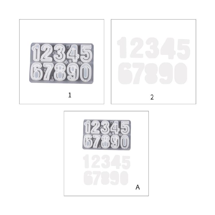 Number Mold 0 To 9 Silicone Mould Epoxy Resin Molds for DIY Handmade Art Crafts