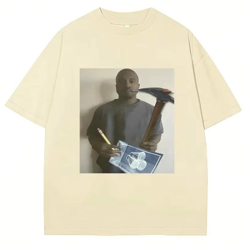 Funny Kanye West Meme Graphic T-shirt Kid's Video Game Humor T Shirt Women Summer Creativity Tees Streetwear Gifts Funny Clothes