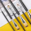 Digital Oil & Watercolor Brush Set: 8-Piece Flat Nylon Bristle Brushes for Painting and Art Supplies
