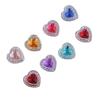Decorative Resin Rhinestone Buttons Heart Shaped Luxury Sewing Buttons for Clothes and DIY Projects