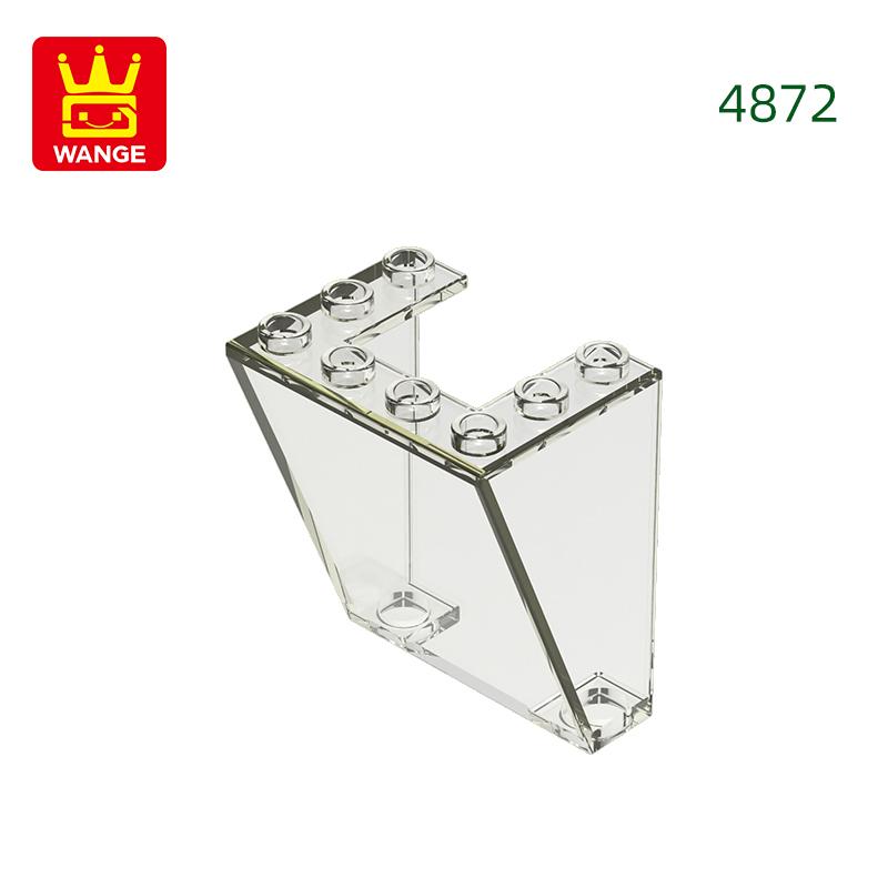 18Pcs/lot 4872 Windshield 3x4x4 Glass Window Construction Bricks MOC Accessories Works With Featuring Blocks Kids Playthings Gift Idea Box
