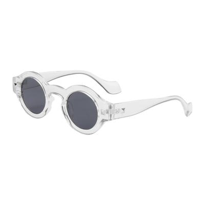 [uxcell] Women's & Men's Sunglasses, PC Retro Round Frame, Clear & Gray, for Driving, Shopping, and Photography