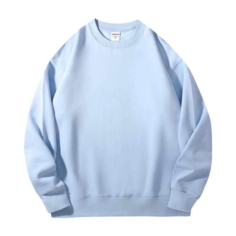Mens and Women Autumn Solid Color Sweatshirt Long-Sleeve Lightweight Terry Sweatshirt Casual Workout Pullover Shirt Tops for Women and Men