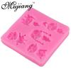 Cartoon Silicone Mold Gumpaste Chocolate Candy Clay Molds Boy Girl Cupcake Fondant Cake Decorating T