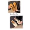 Women's Summer Mules Flat Shoes Fashion Square Toe Slip-on Slippers