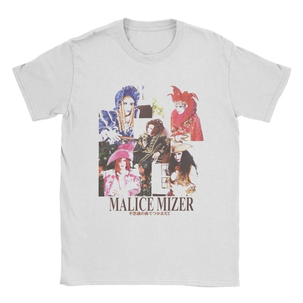 ZX TEE Malice Mizer Trička zpěváka kapely Vintage trička Kulatý výstřih Rocková trička Krátký rukáv zboží