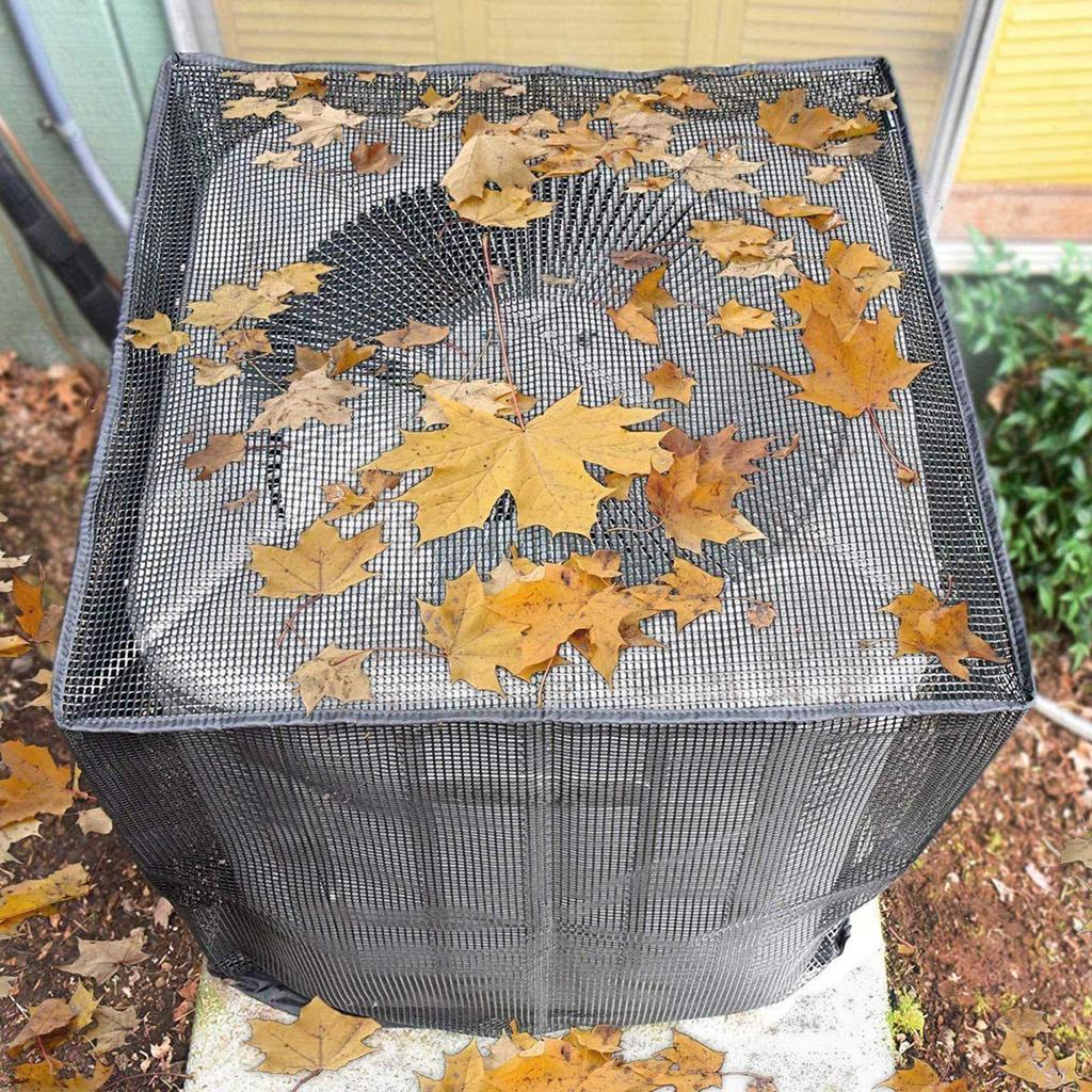 Dustproof Air Conditioner Cover Oxford Cloth Mesh Outside Foldable Condenser Protector Dust-Proof Hood 35.43x35.43x39.37 Inches