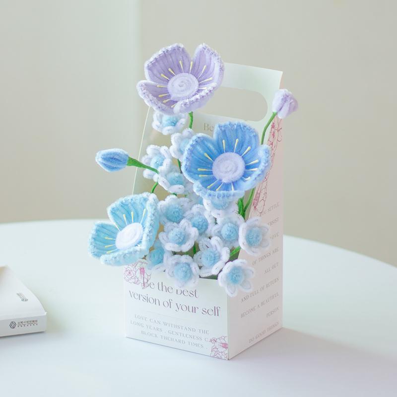 Kit DIY Buchet de Flori cu Legătură Răsucită - Cadou de Crăciun Perfect pentru Prieteni