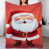 Cute Santa Claus Blanket, Soft Flannel Fleece Blankets Quick-Dry, Lightweight Throw Blanket for Couch, Bed, Office & Travel,