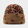 American autumn and winter personalized leopard print jacquard warm knitted hat for men and women outdoor versatile casual ear protection wool cold ha