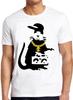 Banksy Gangsta Rat Art Drawing Top Funny Meme Top Design Gift Tee T Shirt M1164