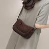 Autumn and Winter Retro Suede Small Satchel Splicing Leather Dumpling Bag Simple and Versatile Single Shoulder Messenger Women's Bag Niche Design