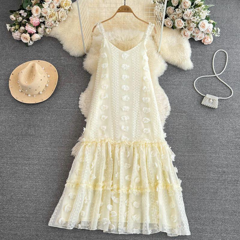 Sanya Photography Loose Three-Dimensional Dress Summer Sling