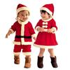 Santa Claus Christmas Baby Clothes New Year Toddler Girl Dress Set  Infant Winter Outwear