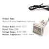 22mm Round Square LED Digital Thermometer Signal Lights Temperature Meter Detector Sensor  -20-199 Celsius 50-500V AC