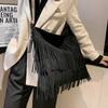 Borsa a Spalla da Donna Fashi con Frange in Pelle PU Scamosciata Borsa a Tracolla con Nappe ad Alta Capacità Borse da Viaggio Femminili per Donne