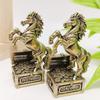 Metal Horse with Treasure Box Sculpture Representing Chinese Zodiacs Sign Perfect for Living Space Cultural Decors Gift