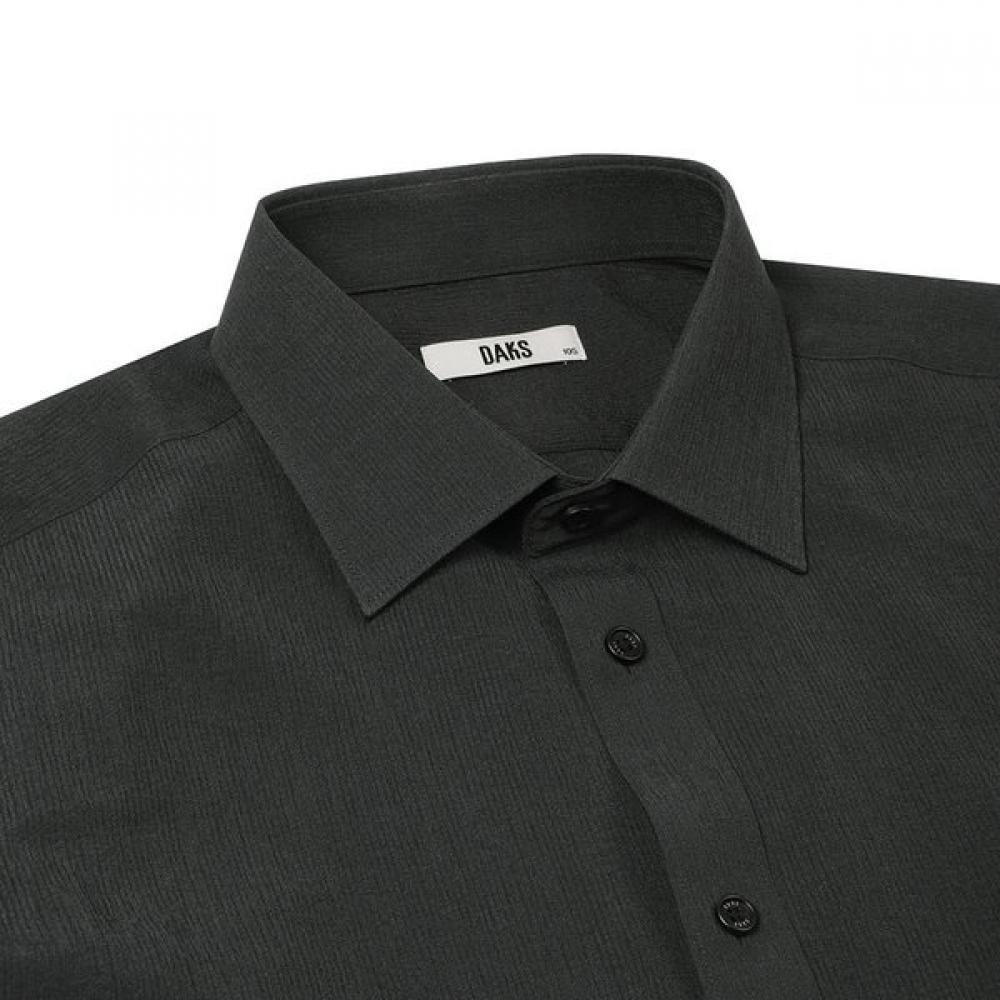 DakS Men S Solid Rib Regular Fit Long Sleeve Shirt dmS1Shdl104kk